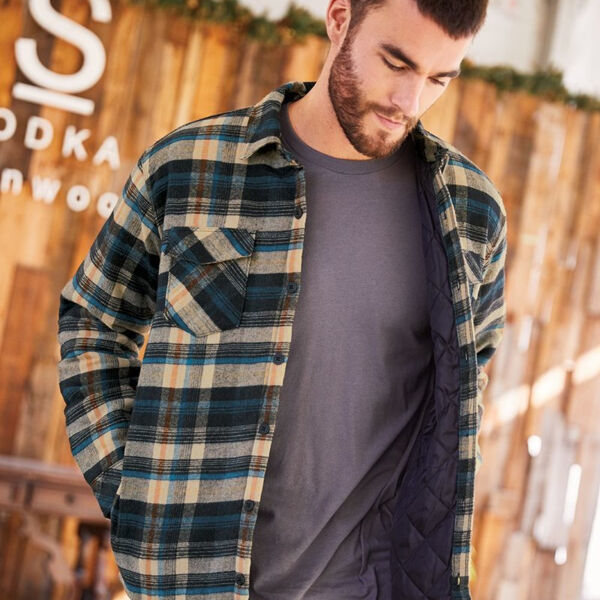 Men's Quilted Flannel Shirt Jacket Thumbnail
