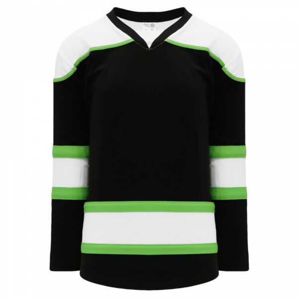 SELECT HOCKEY JERSEYS H7500 - Black, White, Lime Green Thumbnail