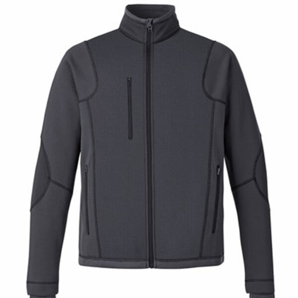 North End Men's Pulse Textured Bonded Fleece Jacket Thumbnail