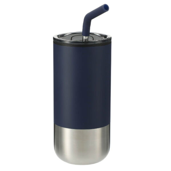 Insulated 16oz Stainless Steel Tumbler with Straw Thumbnail