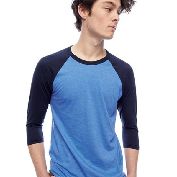 American Apparel - 50/50 Raglan Three-Quarter Sleeve Tee Thumbnail