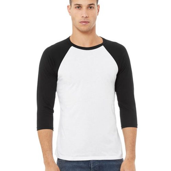 BELLA + CANVAS - Unisex Three-Quarter Sleeve Baseball Tee Thumbnail