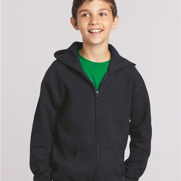 Gildan - Heavy Blend™ Youth Full-Zip Hooded Sweatshirt Thumbnail