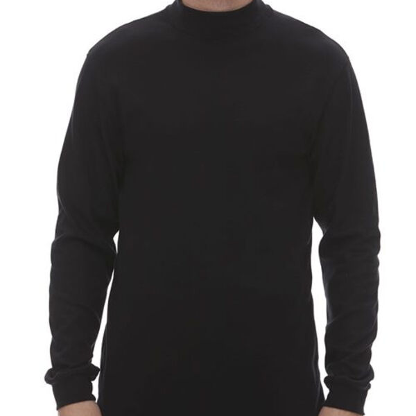 King Fashion - Jersey Interlock Mockneck Long Sleeve T-Shirt Thumbnail