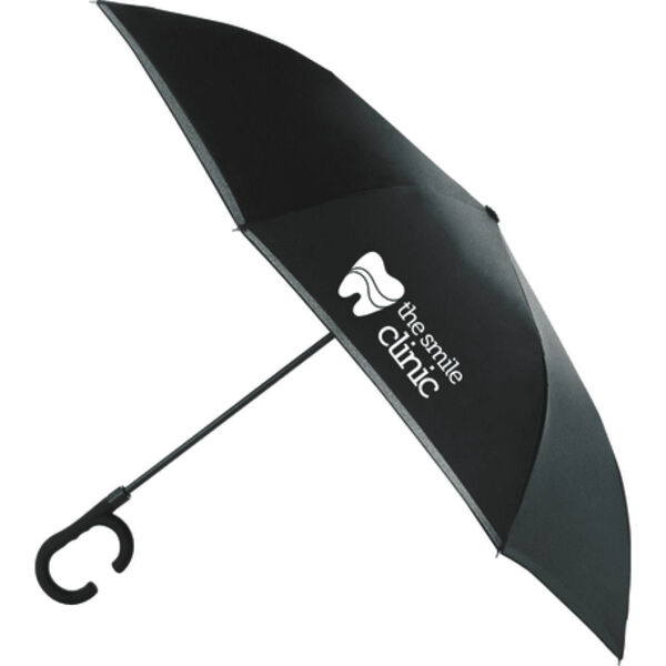 48" Inversion Auto Open Umbrella w/ C-Shape Handle Thumbnail