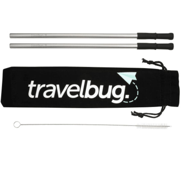 Reusable Stainless steel Straw Set with Brush Thumbnail