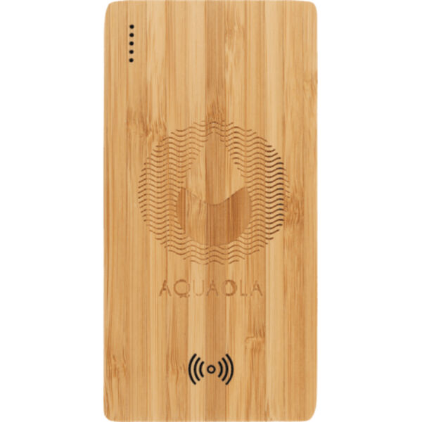 Plank 5000 mAh Bamboo Wireless Power Bank Thumbnail