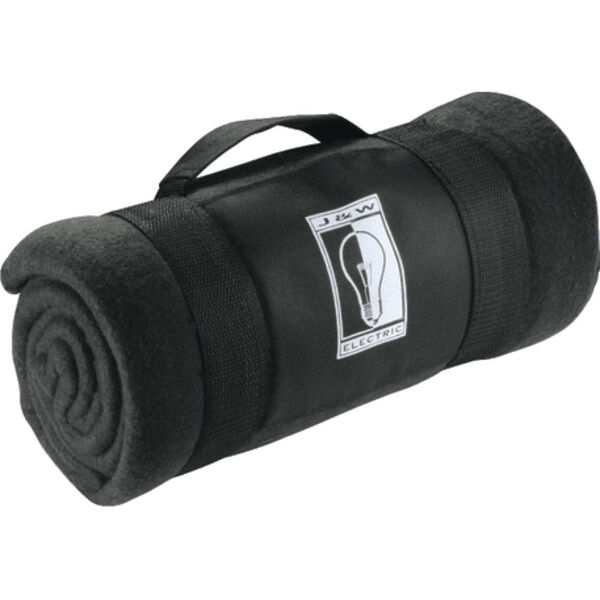 Roll-Up Fleece Blanket with Carrying Strap Thumbnail