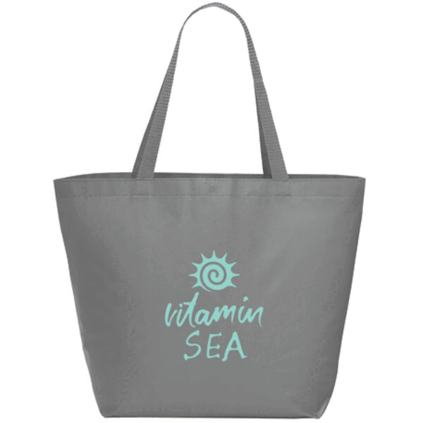 Laminated Shopper Tote w/Snap Thumbnail