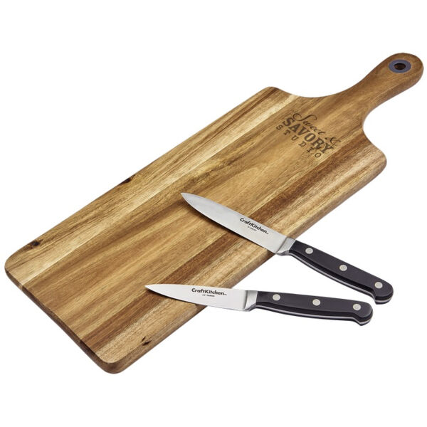 CraftKitchen™ Rectangle Board & Knives Gift Set Thumbnail