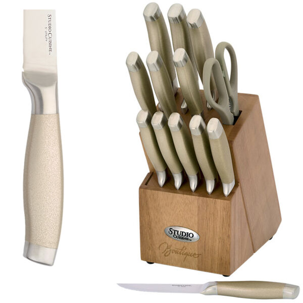 Studio Cuisine™ 14 Piece Peened Knife Block Set Thumbnail