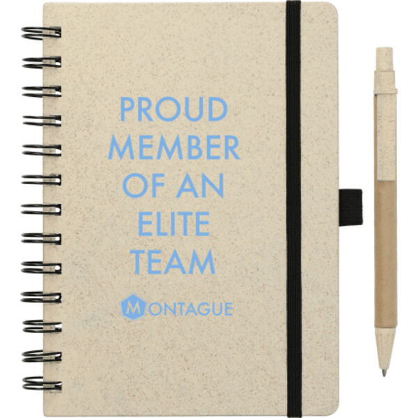 5" x 7" Wheat Straw Notebook With Pen Thumbnail