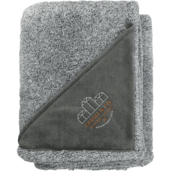 Heathered Fuzzy Fleece Blanket Thumbnail