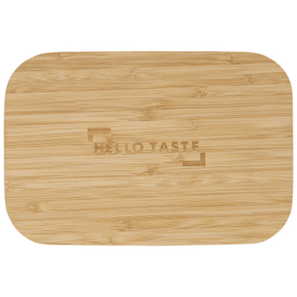 Bamboo Fiber Lunch Box with Cutting Board Lid Thumbnail