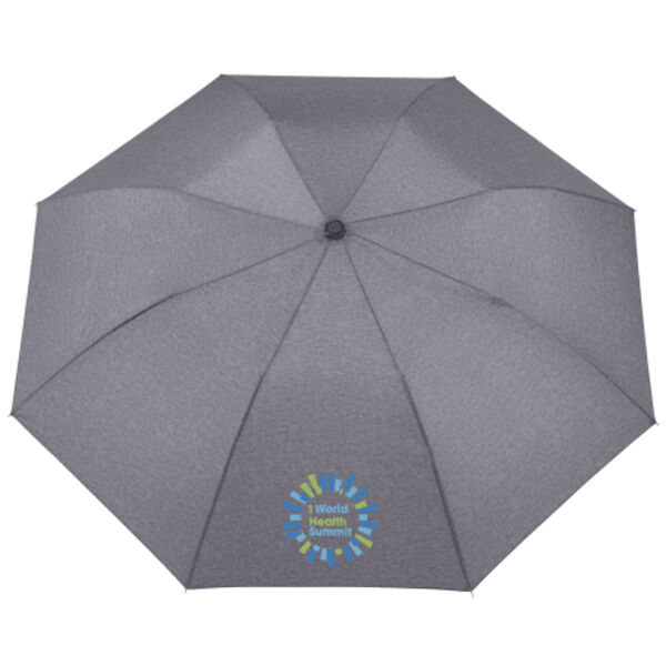 42" Auto Open Heathered Windproof Folding Umbrella Thumbnail