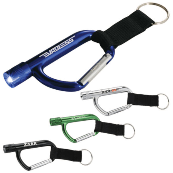 Flashlight Carabiner with Strap Thumbnail